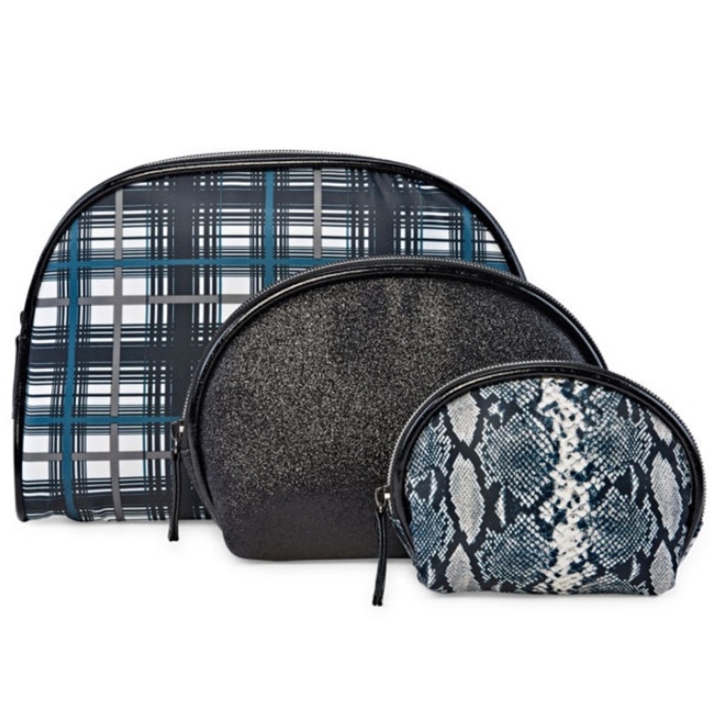 NWT Mixit 3-Piece Cosmetic Bag Set